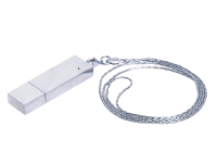 USB 2.0- флешка на 16 Гб в виде металлического слитка (серебристый) 16Gb