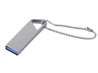 USB 3.0-флешка на 16 Гб с мини чипом и отверстием для цепочки (серебристый) 16Gb