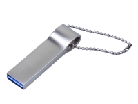 USB 3.0-флешка на 16 Гб с мини чипом и боковым отверстием для цепочки (серебристый) 16Gb