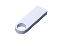 USB 2.0-флешка на 32 Гб с мини чипом и круглым отверстием (белый) 32Gb