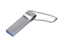 USB 2.0-флешка на 4 Гб с мини чипом и боковым отверстием для цепочки (серебристый) 4Gb
