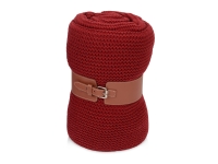 Плед акриловый Chain (бордовый/коричневый) 