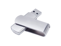 USB 3.0- флешка на 32 Гб глянцевая поворотная (серебристый) 32Gb