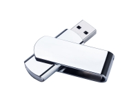 USB 2.0- флешка на 4 Гб глянцевая поворотная (серебристый) 4Gb