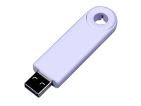 USB 2.0- флешка промо на 16 Гб прямоугольной формы, выдвижной механизм (белый) 16Gb