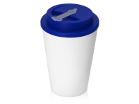 Пластиковый стакан с двойными стенками Take away (белый/темно-синий) 