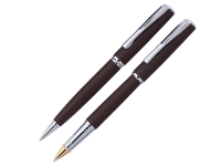 Набор Pierre Cardin PEN&amp;PEN: ручка шариковая + роллер. Цвет - коричневый матовый. Упаковка Е.