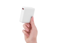 Внешний аккумулятор Brick 10 с быстрой зарядкой QC/PD, 10000 мАч (белый) 10000 mAh