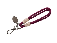 Брелок-браслет Bohemian (бургунди/бежевый) 