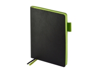 Ежедневник А5 датированный Boston на 2026 год (черный/салатовый) 