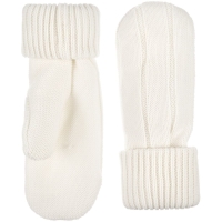 Варежки Knit Beat, белые (молочные), размер L/XL