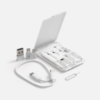 Органайзер с беспроводной зарядкой и набором адаптеров Octopod, белый