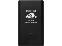 Внешний беспроводной аккумулятор 2-в-1 с функцией зарядки Apple Watch, QC/PD AtomIQ, 10000 мАч, черный с тампопечатью