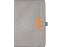 Блокнот А5 из RPET Harvey, 80 листов FSC бумага, серый с термотрансфером