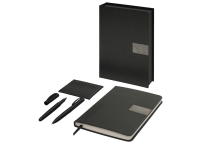 Подарочный набор Goethe с блокнотом А5, 2-мя ручками и картхолдером, черный
