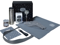 Подарочный набор Re:Breathe с перчатками, термосом и чаем (серый) 
