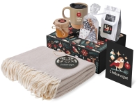 Подарочный набор Re:Nest с пледом, кружкой и вареньем (бежевый) 