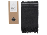 Плед 3-в-1 из переработанного хлопка (черный) 