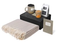 Подарочный набор Re:y. Nest с пледом, кружкой и вареньем (бежевый) 