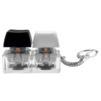 Брелок KeyDuo с LED подсветкой, чёрно-белый