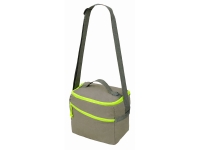 Изотермическая сумка-холодильник Neo Classic c контрастной молнией (серый/зеленое яблоко) 