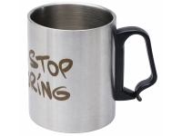 Стальная кружка с двойными стенками Climber Max, 450 мл, черный (гравировка)