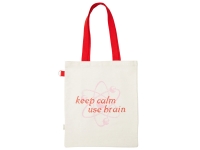 Сумка для покупокTopiс из переработанных материалов с наружным цветным карманом, красный (трафаретн)