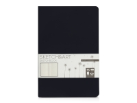 Скетчбук Sketch &amp; Art в твердом переплете 143х216 мм, 100 л. бежевой бумаги 100 г/м2, черный