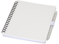 Набор из блокнота и пластиковой шариковой ручки Niove (белый) 