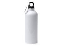 Бутылка Лювак из переработанной нержавеющей стали с карабином, 500 мл (белый) 
